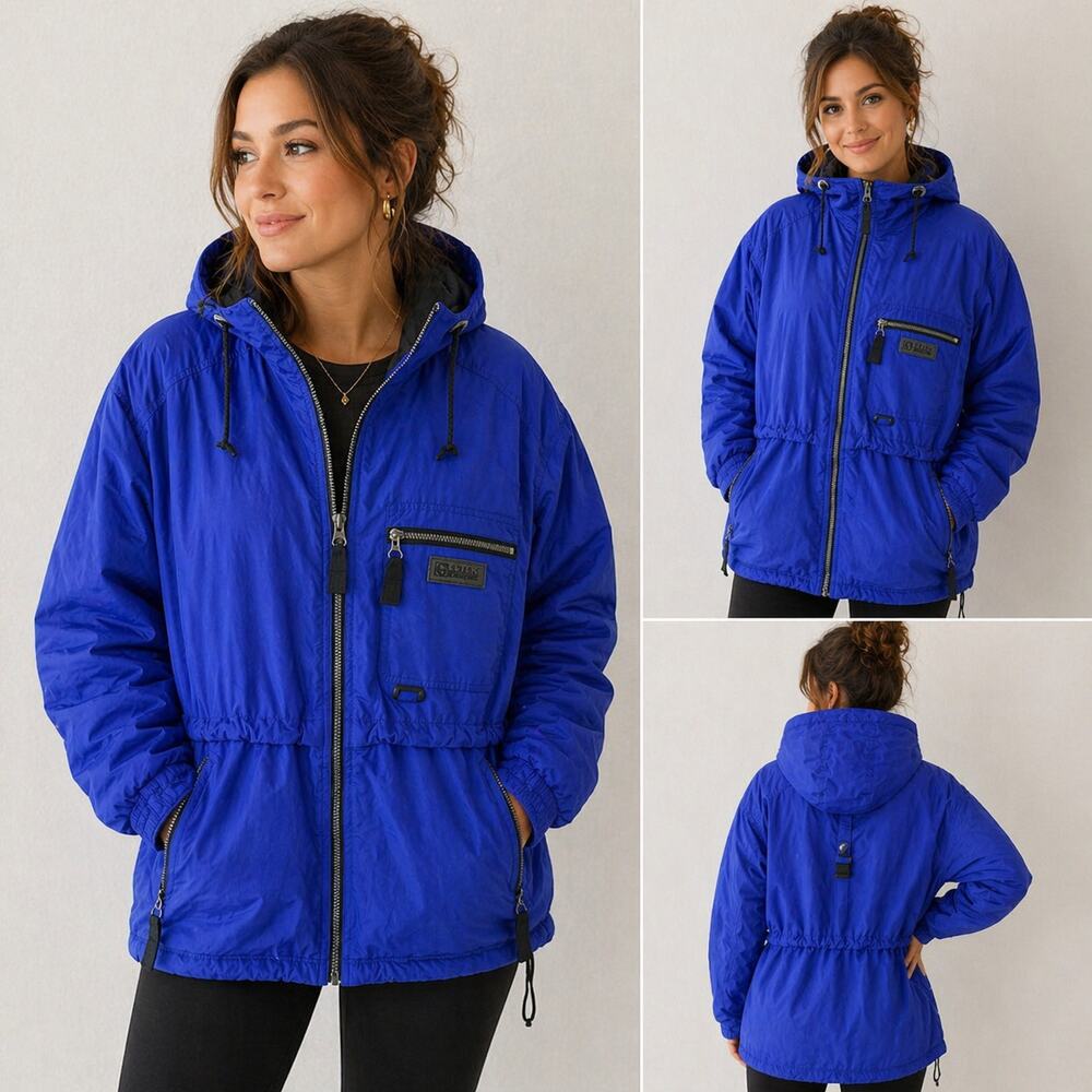 Eddie Bauer Ebtek Thinsulate Womens Sz Med Pet Waterproof Hooded Zip Jacket